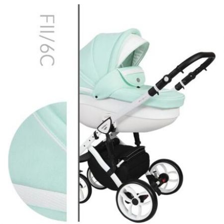 Kočárek Baby Merc Faster II Style 2019 dvojkombinace bílý rám FII/6C