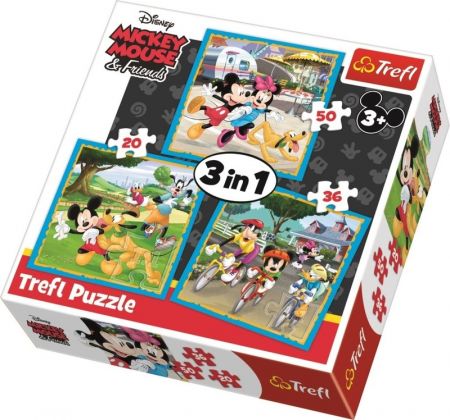 TREFL - Puzzle 3v1 Mickey Mouse s přáteli Disney Standard Characters