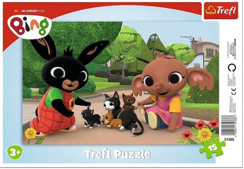 TREFL - puzzle 15 Hra s koťaty