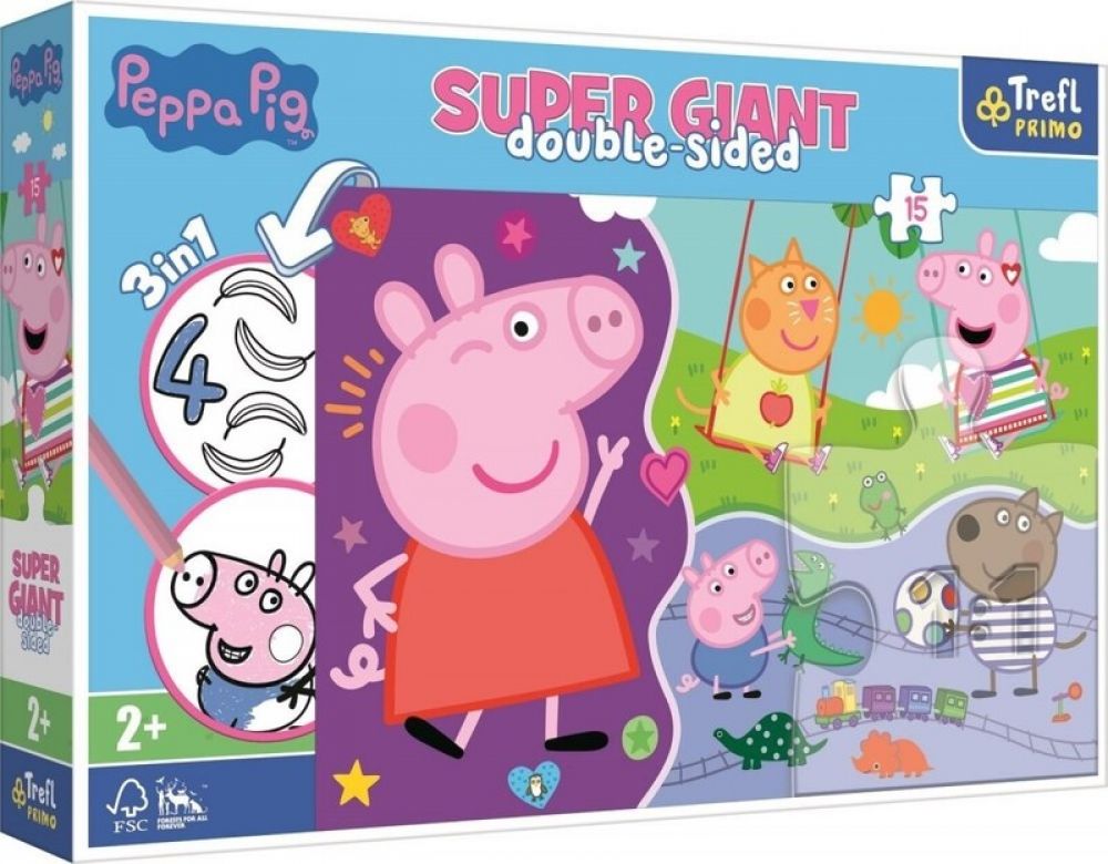 TREFL - Puzzle 15 GIANT- Peppa Pig