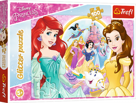 TREFL - Glitrové puzzle - Vzpomínky Belly a Ariel / Disney Princezny