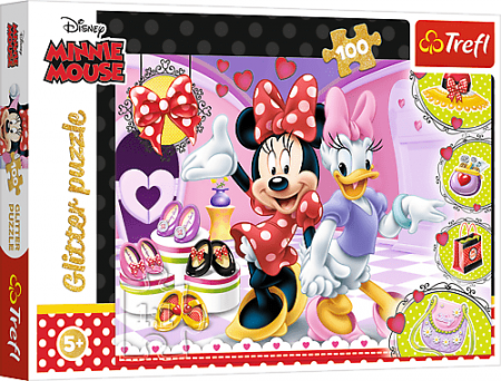 TREFL - Glitrové puzzle - Minnie a drobnosti / Disney Minnie