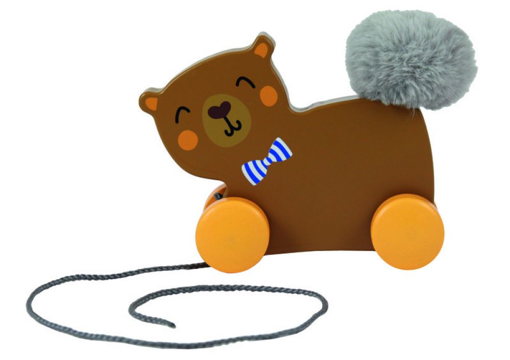 TREFL - Dřevěná hračka medvídek na provázku