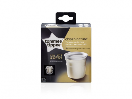 TOMMEE TIPPEE - Nádobky na skladování mateřského mléka C2N, 4ks 0 + m