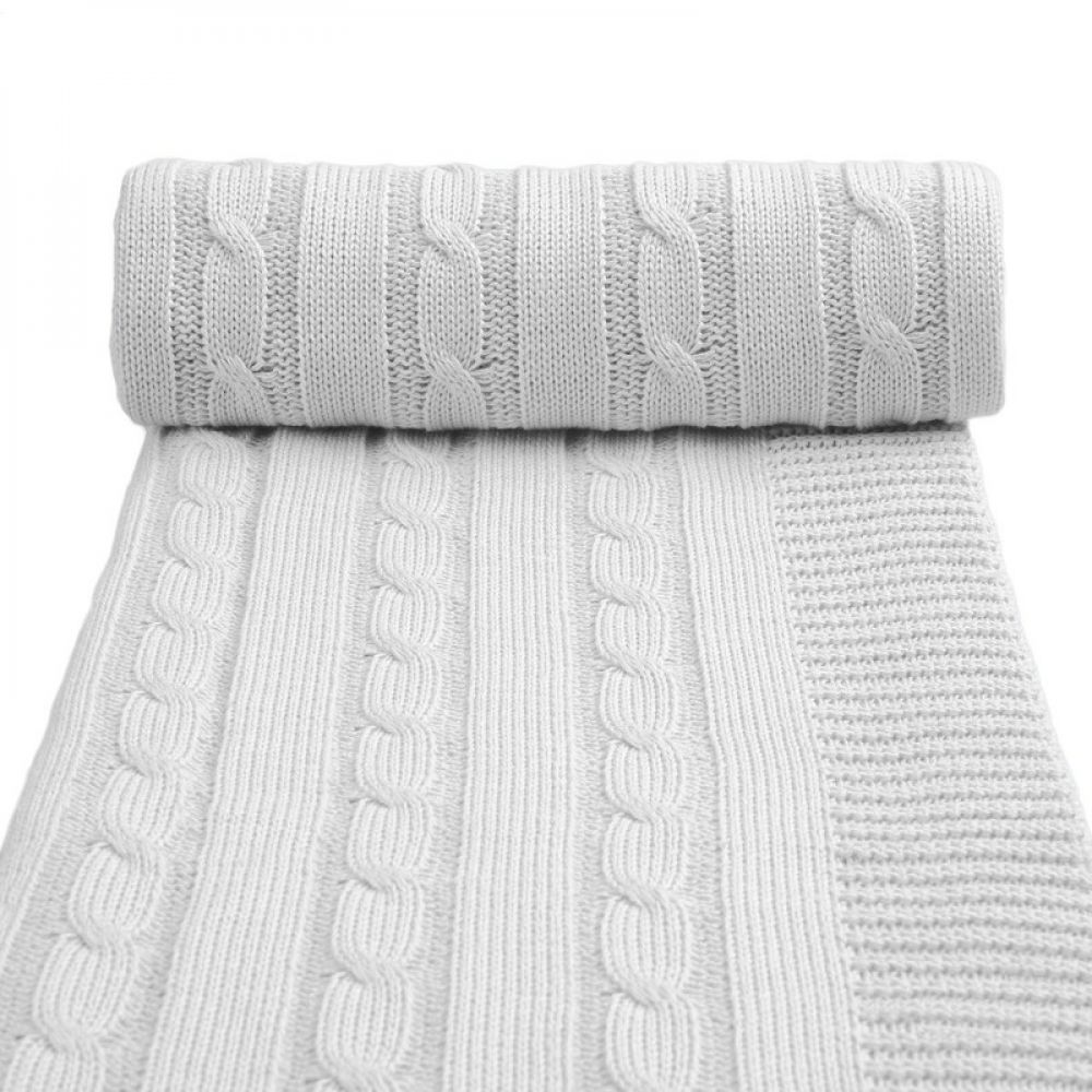 T-TOMI - Dětská pletená deka spring, grey / šedá
