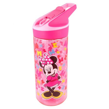 STOR - Plastová láhev s výsuvnou brčkem MINNIE MOUSE Butterfly, Tritan 620ml, 51197