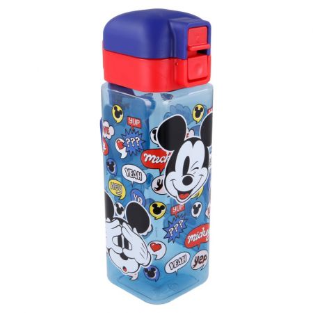 STOR - Hranatá plastová láhev MICKEY MOUSE LOCK, 550ml, 41002