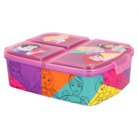 STOR - Dělený plastový box na svačinu DISNEY PRINCESS, 51220