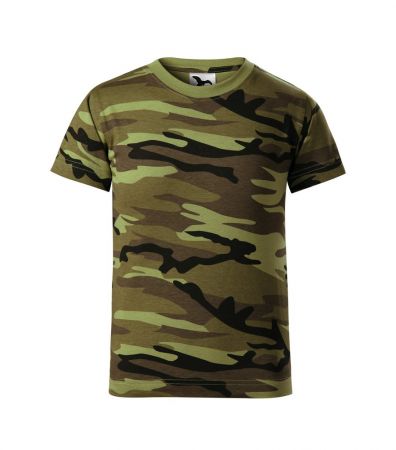 MALFINI (Adler) Dětské maskáčové tričko Camouflage - Maskáčová zelená | 146 cm (10 let)