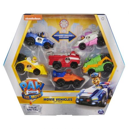 SPIN MASTER - Paw Patrol Film Kovová Autíčka 6Ks