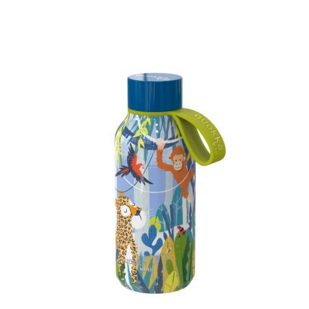 QUOKKA - KIDS Nerezová láhev / termoska s poutkem JUNGLE, 330ml, 40145