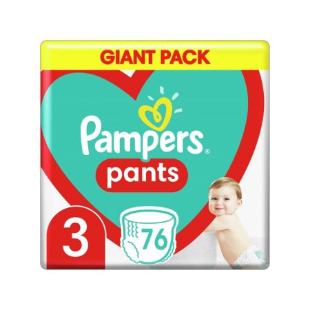 PAMPERS - Pants Kalhotky plenkové jednorázové 3 (6-11 kg) 76 ks - GIANT PACK