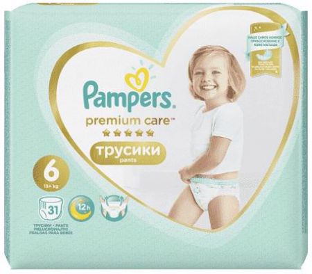 PAMPERS - Nohavičky plienkové Premium Care Pants 6 EXTRA LARGE 16kg+ 31ks