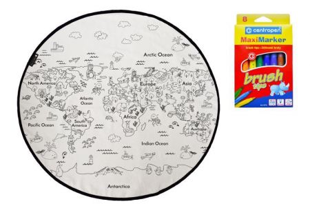 MR. LITTLE FOX - Dětský vybarvovací kobereček Colouring world