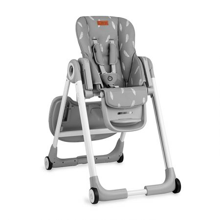 MoMi - Dětská jídelní židlička LUXURIA dark grey