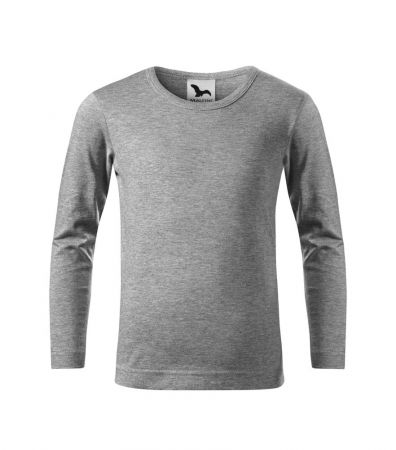 MALFINI (Adler) Dětské tričko s dlouhým rukávem Long Sleeve - Tmavě šedý melír | 146 cm (10 let)