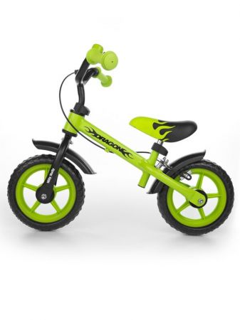 MILLY MALLY - Dětské odrážedlo kolo Dragon s brzdou green