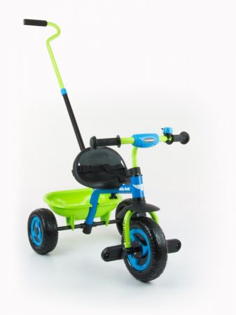 MILLY MALLY - Dětská tříkolka Boby TURBO blue-green