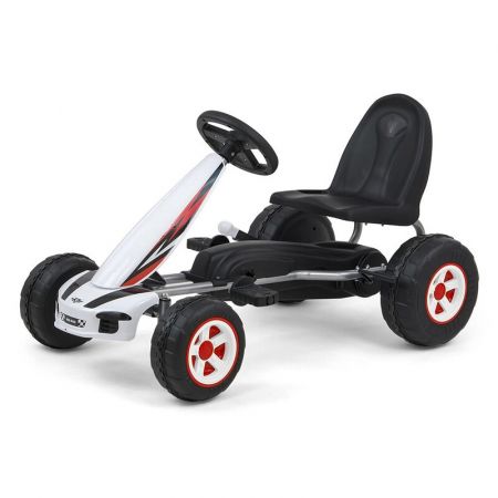 MILLY MALLY - Dětská šlapací motokára Go-kartViper bílá