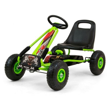 MILLY MALLY - Dětská šlapací motokára Go-kartThor zelená