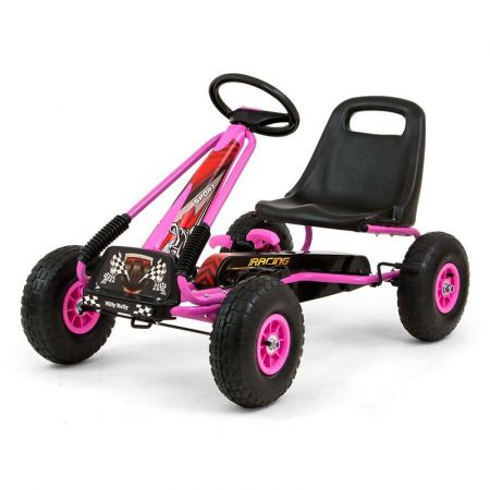 MILLY MALLY - Dětská šlapací motokára Go-kartThor růžová