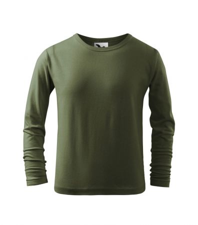 MALFINI (Adler) Dětské tričko s dlouhým rukávem Long Sleeve - Khaki | 158 cm (12 let)