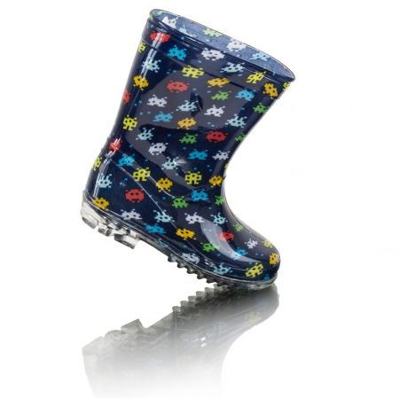chlapecké holínky PVC - potisk retro game, Pidilidi, PL0093, modrá - 36