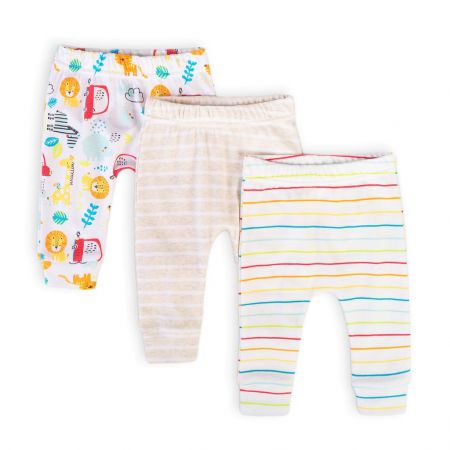 Kalhoty kojenecké 3pack, Minoti, Car 11, bílá - 56/62