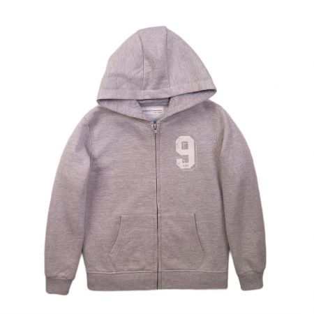 Mikina chlapecká celorozepínací s kapucí, Minoti, 3KIDZTHRU 7, šedá - 98/104