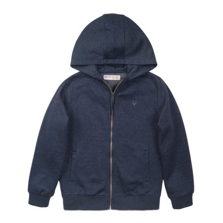 Mikina chlapecká celorozepínací s kapucí, Minoti, 3BZTHRU 10, modrá - 104/110
