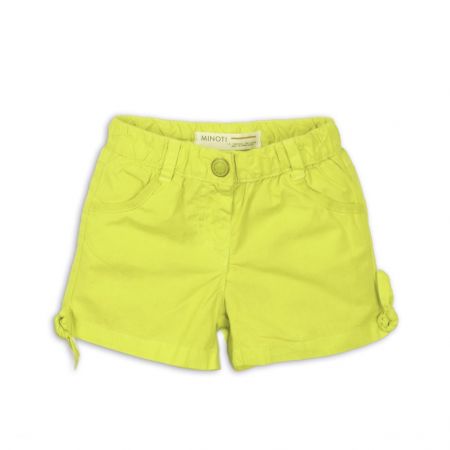 Kraťasy dívčí bavlněné, Minoti, 2SHORT 1, žlutá - 80/86
