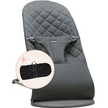Ergonomické lehátko BabyBjörn Bliss Cotton šedé + transportní taška