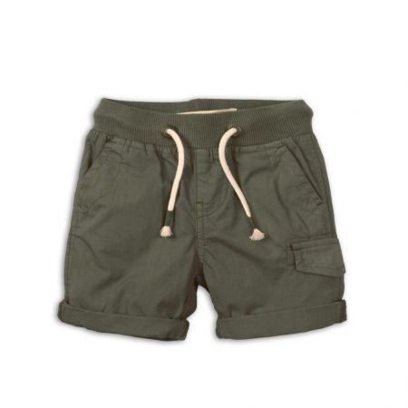 Kraťasy chlapecké bavlněné, Minoti, 1PSHORT 4, khaki - 74/80