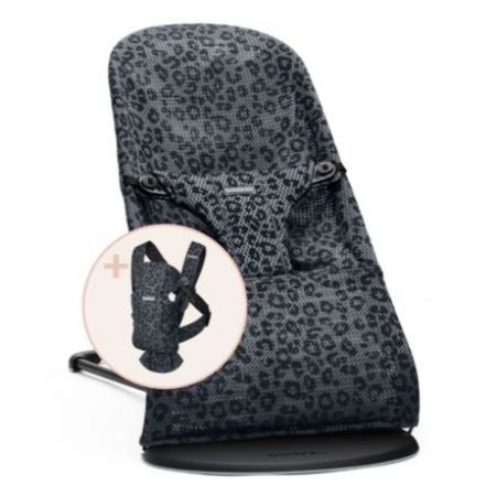 Ergonomické lehátko BabyBjörn Bliss Mesh Leopard s nosítkem