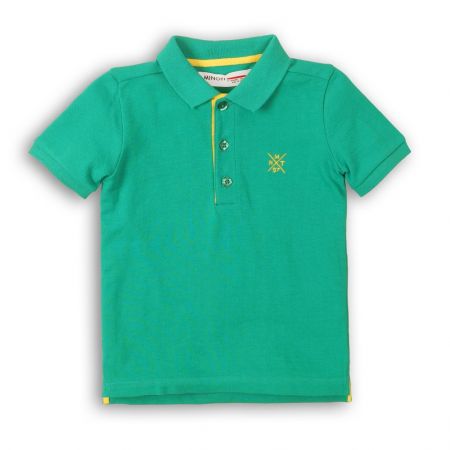 Tričko chlapecké Polo s krátkým rukávem, Minoti, 1POLO 8, zelená - 74/80