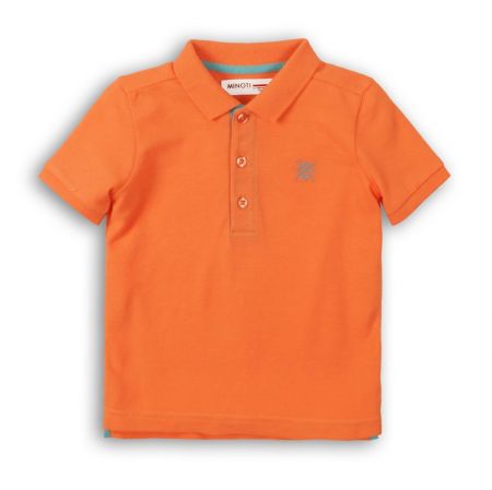 Tričko chlapecké Polo s krátkým rukávem, Minoti, 1POLO 6, oranžová - 80/86