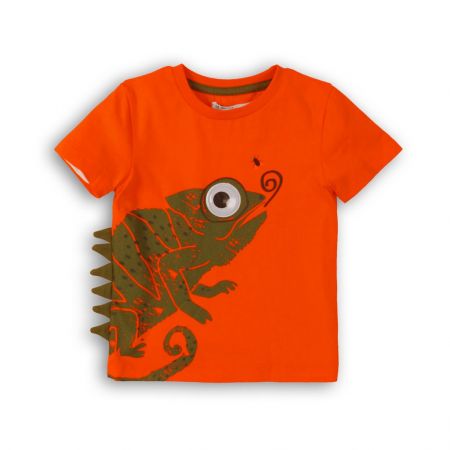 Tričko chlapecké s krátkým rukávem, Minoti, Lizard 1, oranžová - 74/80