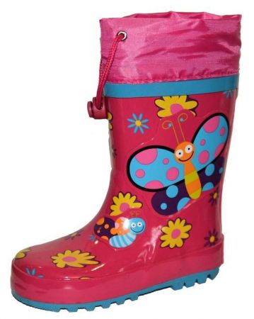 holínky dětské motýl, Pidilidi, PL54, růžová - 33