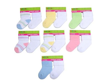 Kojenecké ponožky froté  (6 až 12m), Pidilidi, PD115, mix - 68/80