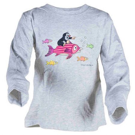 tričko chlapecké KRTEK FISH, Pidilidi, 2015, šedá - 98