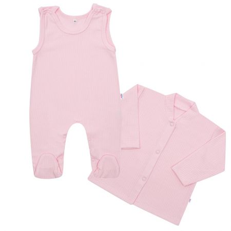 2-dílná bavlněná souprava New Baby Sweetie růžová 68 (4-6m)