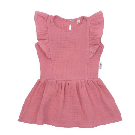 Kojenecké mušelínové šaty New Baby Summer Nature Collection růžové 80 (9-12m)