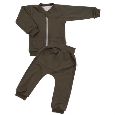 Kojenecké tepláčky a mikinka New Baby Uni zelená 62 (3-6m)