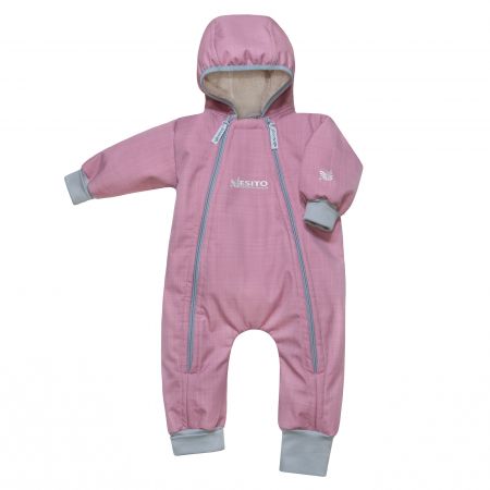 ESITO Rostoucí zimní softshellová kombinéza Snow vel. 56 - 86 - 56 - 62 / antique pink