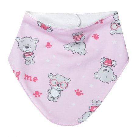 ESITO Slintáček bavlna Teddy bears - růžová / UNI