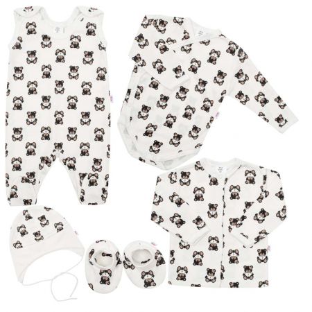 5-dílná kojenecká soupravička New Baby Medvídek 62 (3-6m)