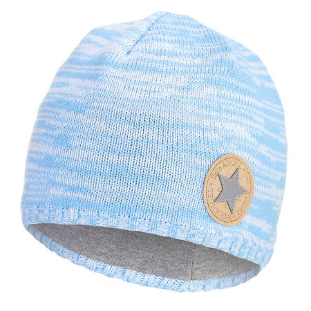 Little Angel Čepice pletená hladká Outlast ® - sv.modrá melír Velikost: 3 | 42-44 cm