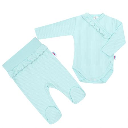 2-dílná kojenecká souprava New Baby Stripes ledově modrá 56 (0-3m)