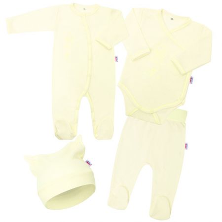 Kojenecká bavlněná soupravička New Baby Good Friends béžová 50