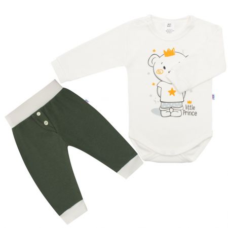 2-dílná bavlněná souprava New Baby Funny smetanovo-zelená 92 (18-24m)
